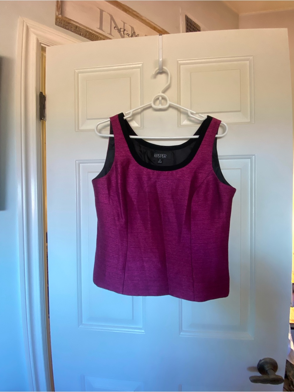 Kasper Fuchsia Sleeveless Shell Top